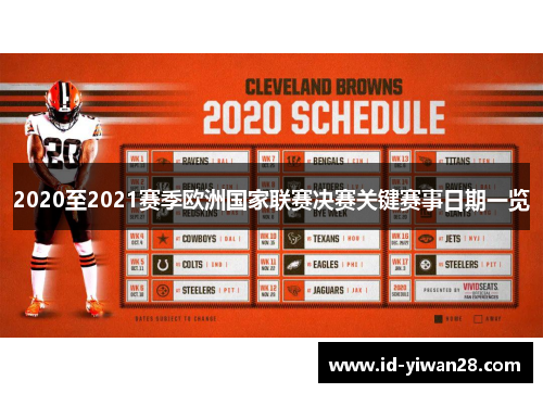 2020至2021赛季欧洲国家联赛决赛关键赛事日期一览