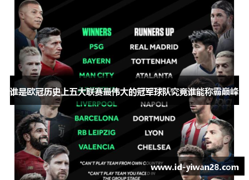 谁是欧冠历史上五大联赛最伟大的冠军球队究竟谁能称霸巅峰